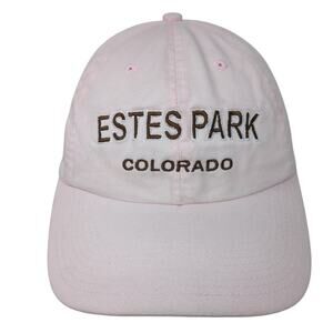 Estes Park Colorado Slideback Hat Pink One Size Embroidered Fahrenheit
